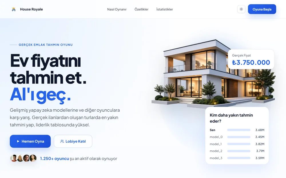 House Royale property price guessing game