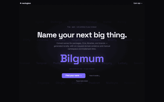 Neologism Engine screenshot